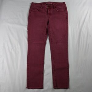 American Eagle 4 Jegging‎ Knit Maroon Red Stretch Denim Womens Jeans